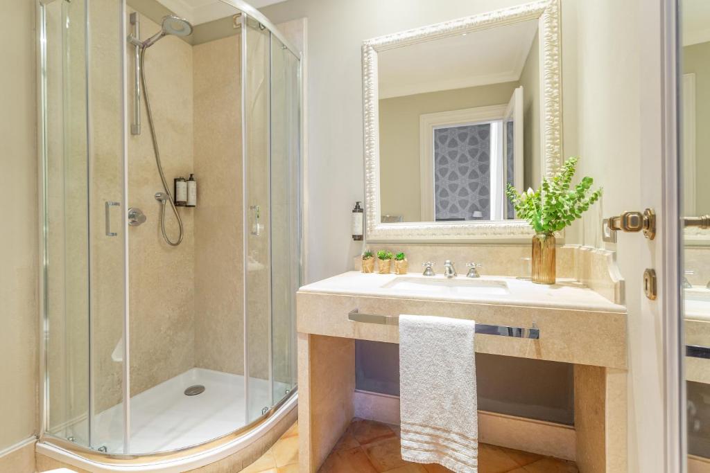 Koupelna v ubytování Hotel Parrasio