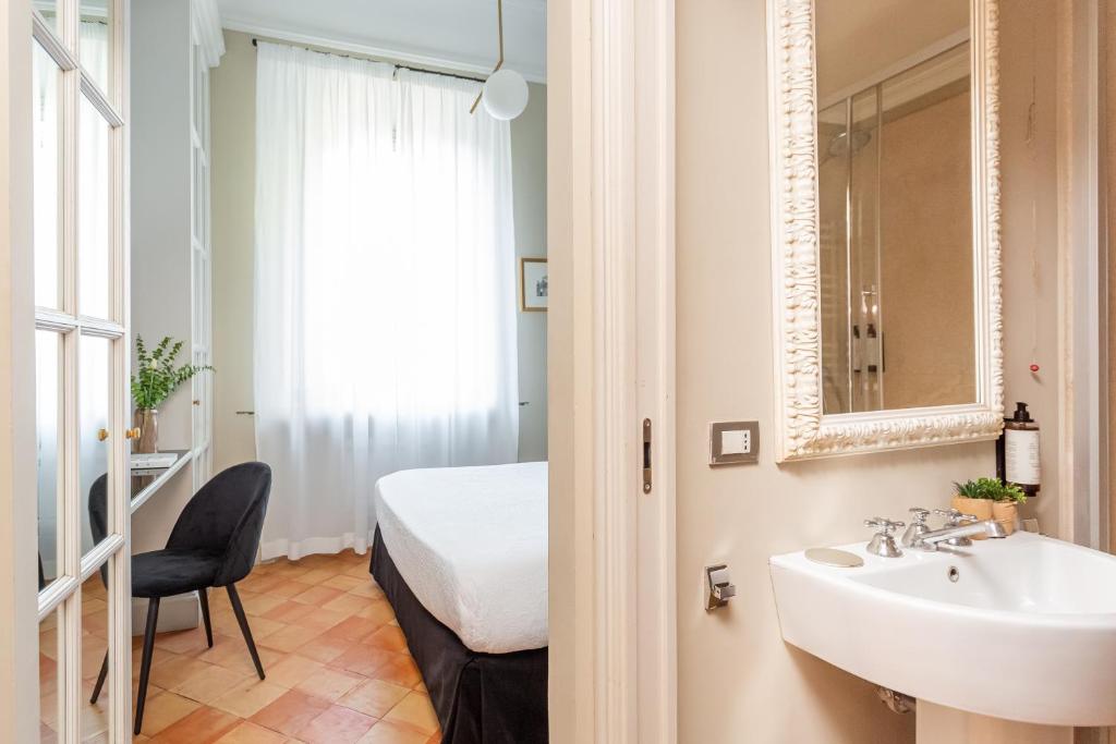 Koupelna v ubytování Hotel Parrasio