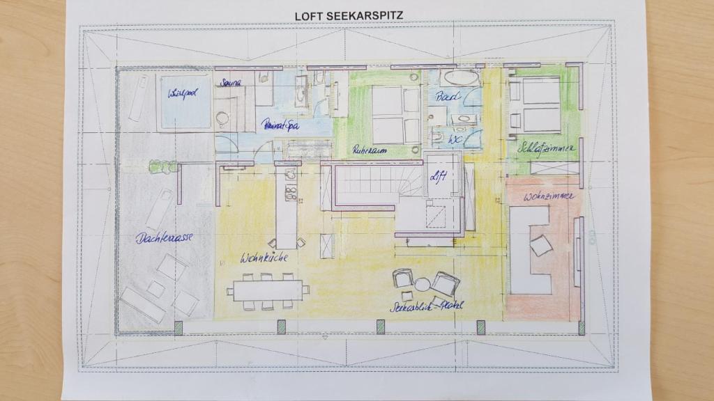Půdorys ubytování Ledermaier Loft & Lodge`s eU