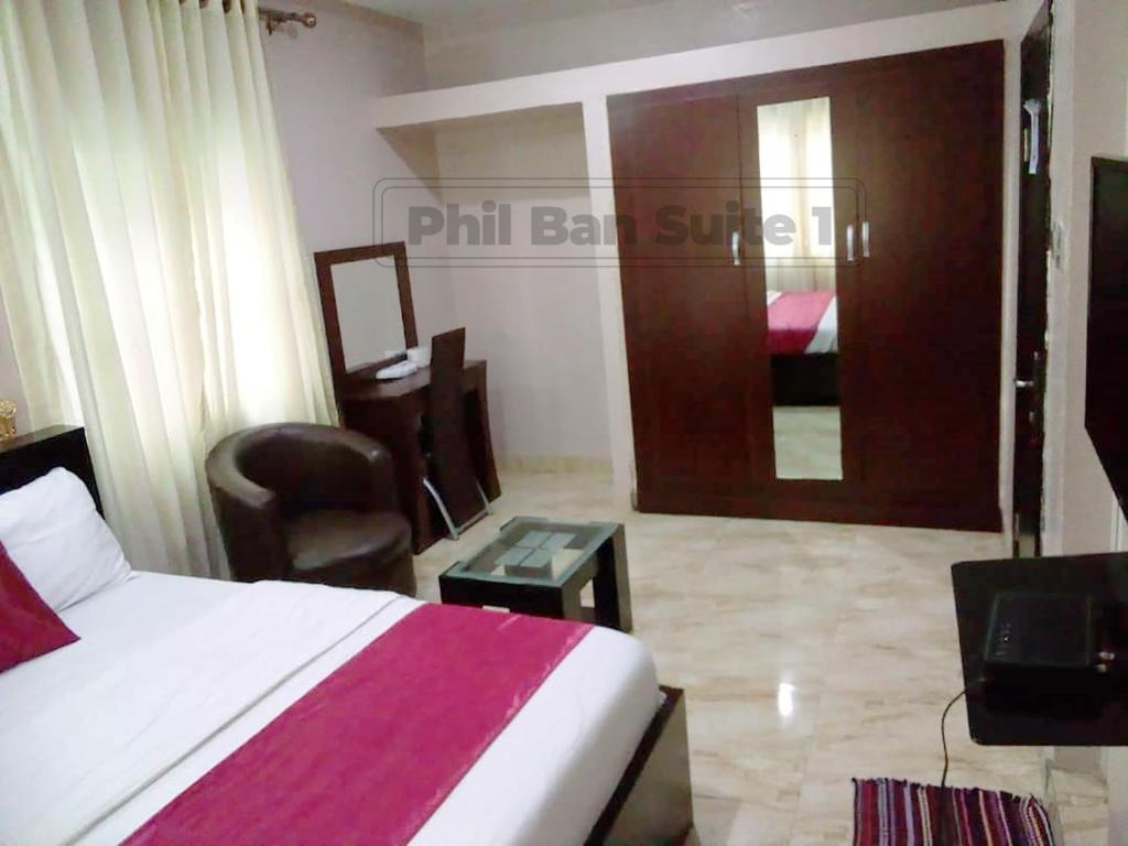 Postel nebo postele na pokoji v ubytování Ban Guest House