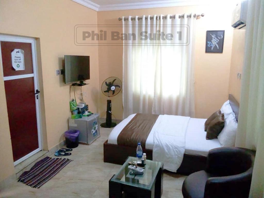 Postel nebo postele na pokoji v ubytování Ban Guest House