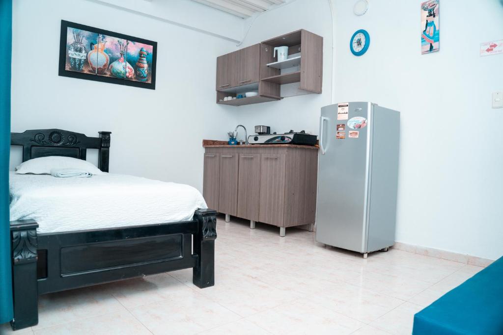 Kuchyň nebo kuchyňský kout v ubytování Apartamento Miss Brigida