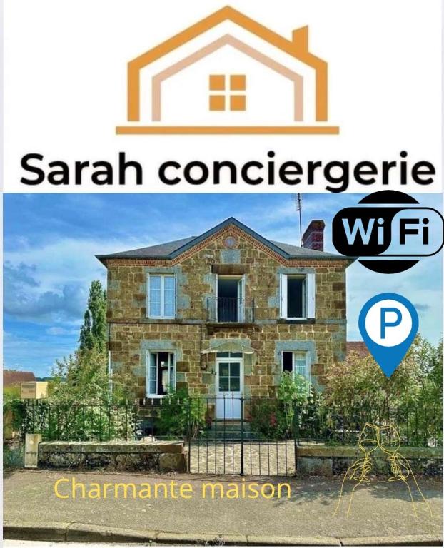 une photo d'une maison avec les mots épargnenth hypothèque dans l'établissement Charmante maison à la campagne, à Rânes