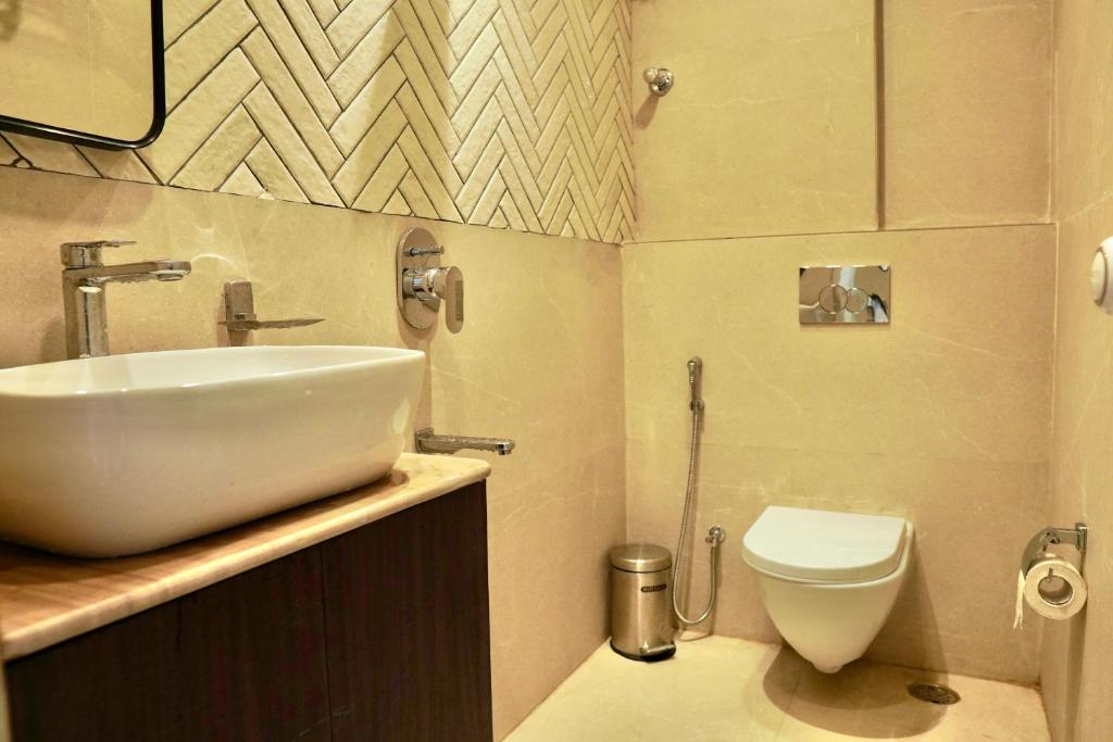 Koupelna v ubytování Hotel Ichamati