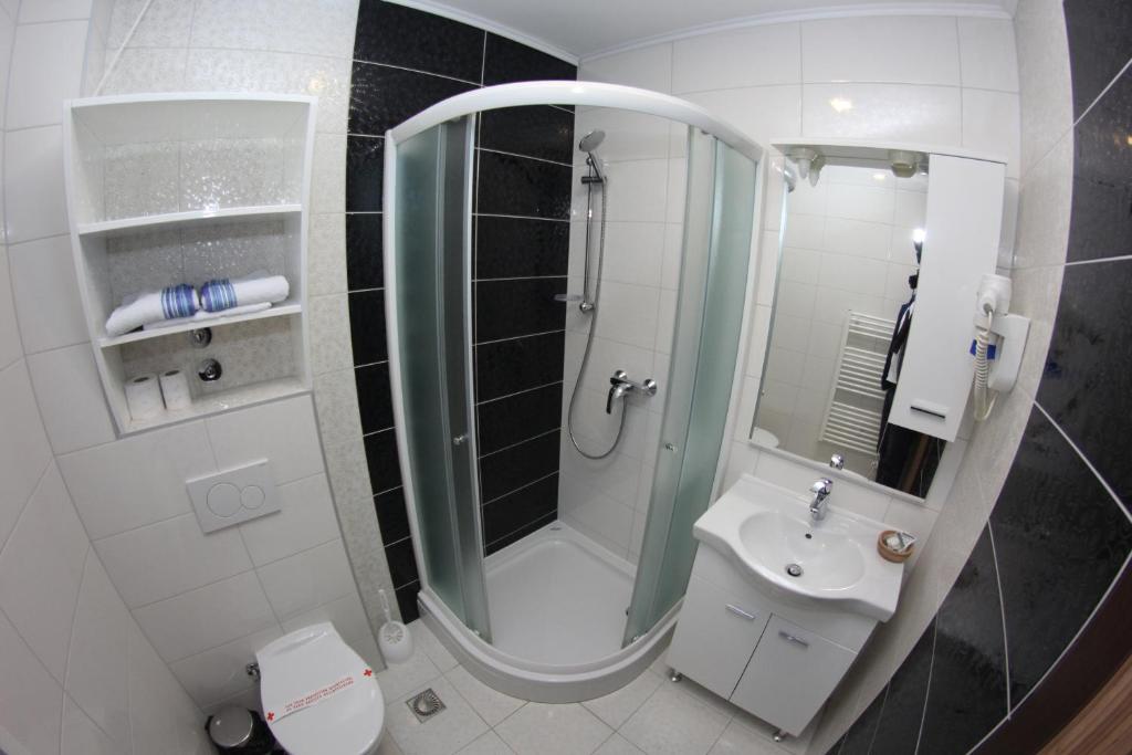Koupelna v ubytování Hotel Bosna 1