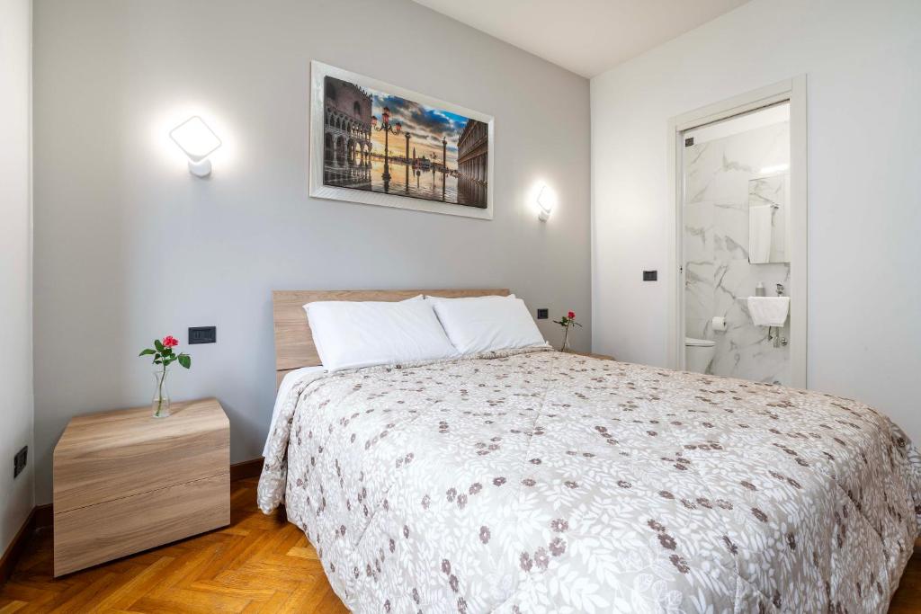 Postel nebo postele na pokoji v ubytování Bed & breakfast Venice Friends