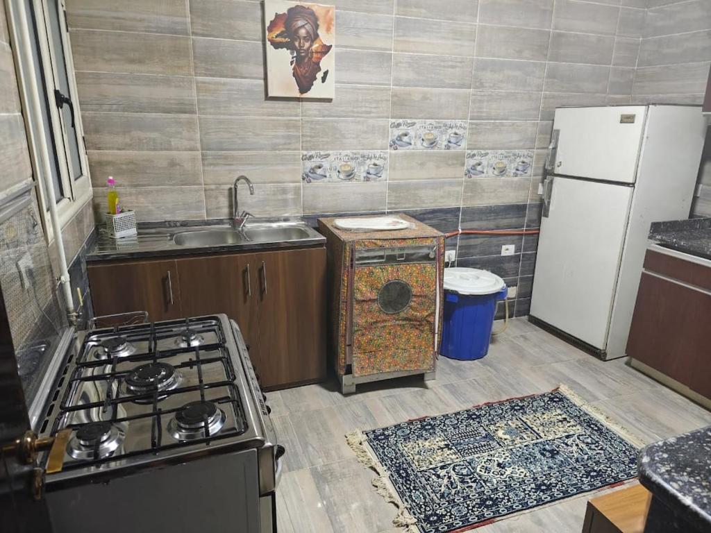 Η κουζίνα ή μικρή κουζίνα στο flat in compound wesal
