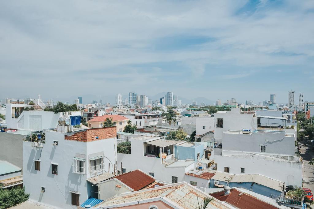 Nespecifikovaný výhled na destinaci Danang nebo výhled na město při pohledu z hotelu