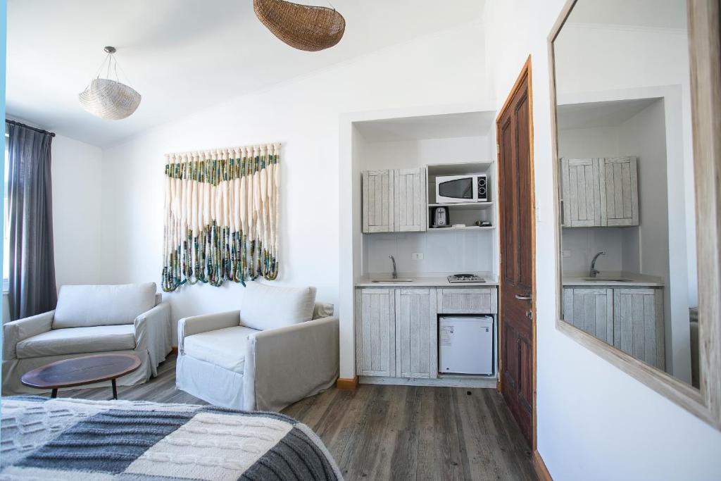 Kuchyň nebo kuchyňský kout v ubytování Casa Galos Hotel & Lofts