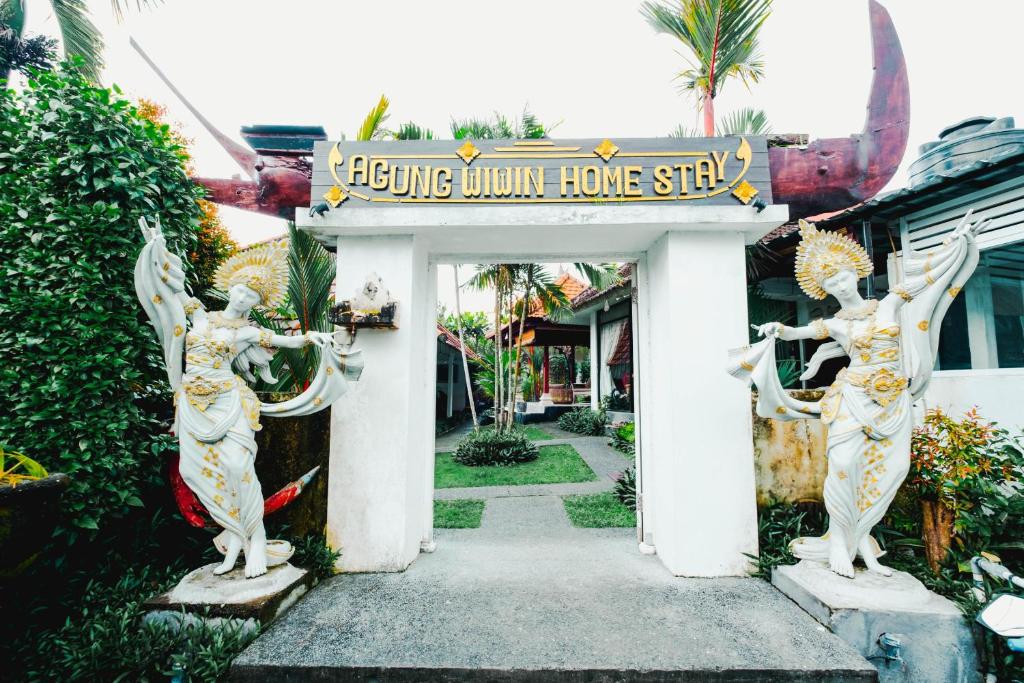 Zahrada ubytování Agung Wiwin Homestay & Restaurant