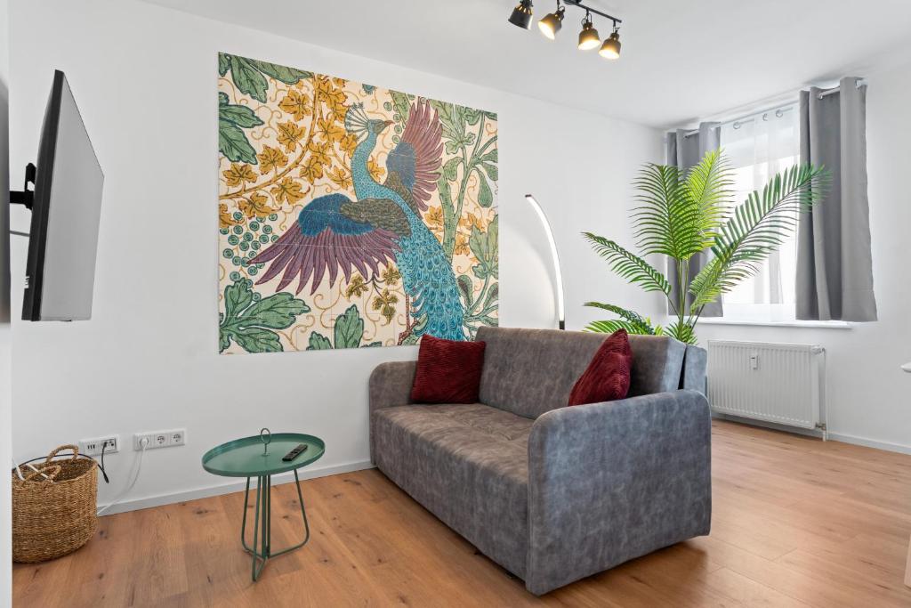 Χώρος καθιστικού στο ROTH Apartments Remscheid-Mitte