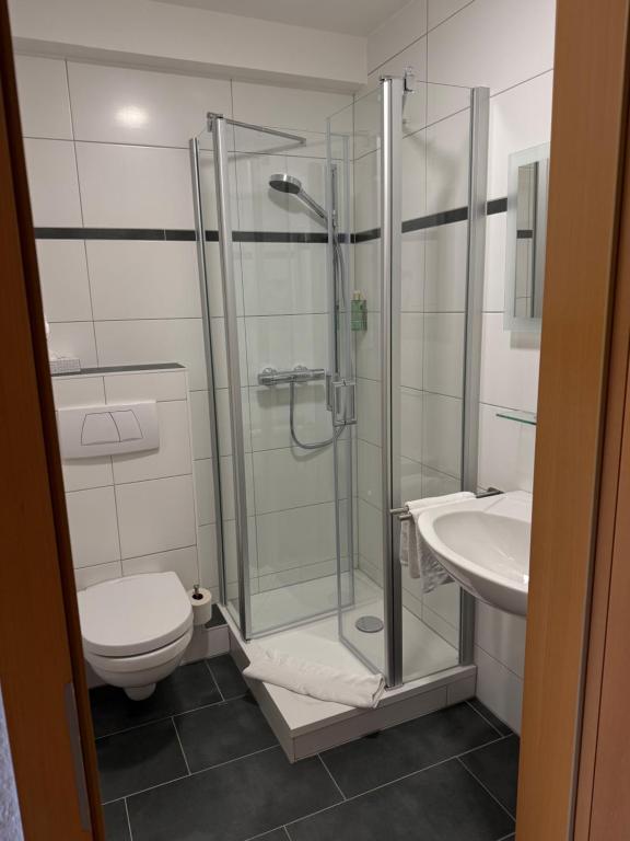 Koupelna v ubytování Hotel Zum Klosterfischer