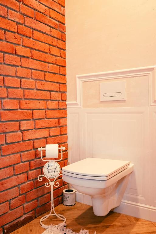 Kúpeľňa v ubytovaní Dom na Kaszubach