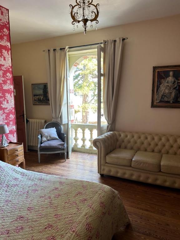 Posteľ alebo postele v izbe v ubytovaní Chateau de la Boussiniere