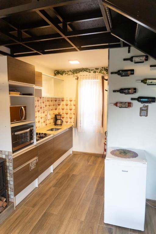 Kuchyň nebo kuchyňský kout v ubytování Pousada Chalés do Vale - Vale dos Vinhedos