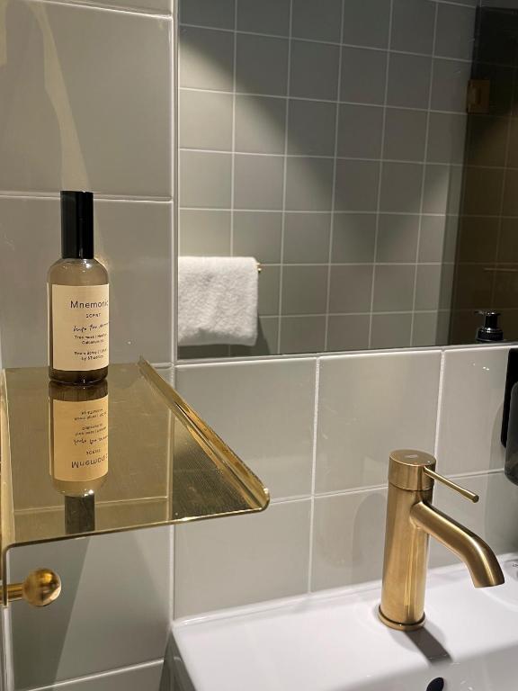 Koupelna v ubytování Hotel Petra
