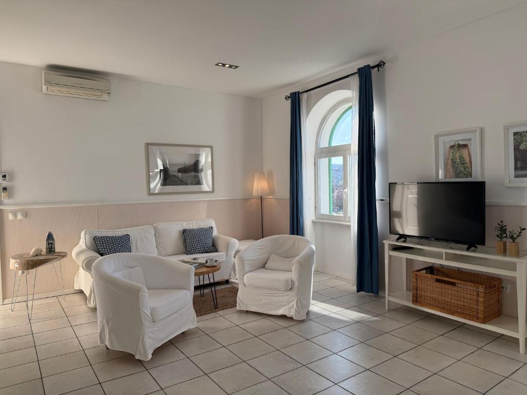 TV a/nebo společenská místnost v ubytování Pavi apartments Vila Amalia