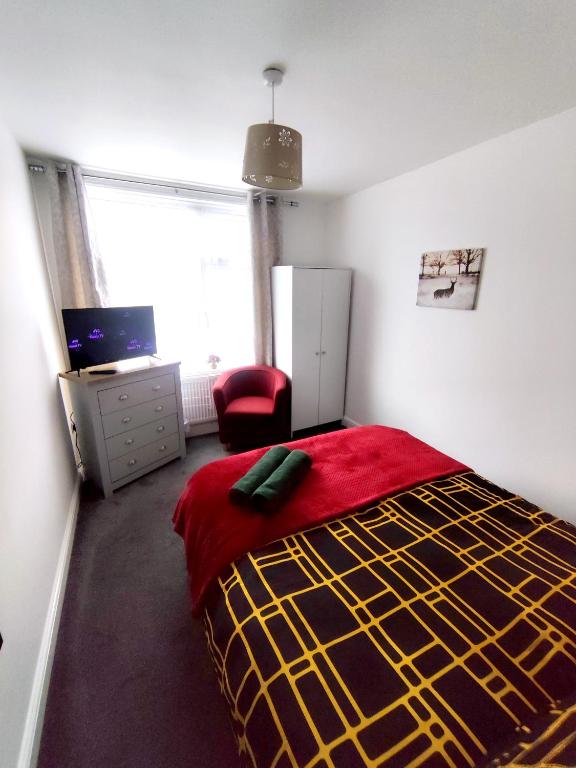 Postel nebo postele na pokoji v ubytování House share with few ensuite rooms near Southmead