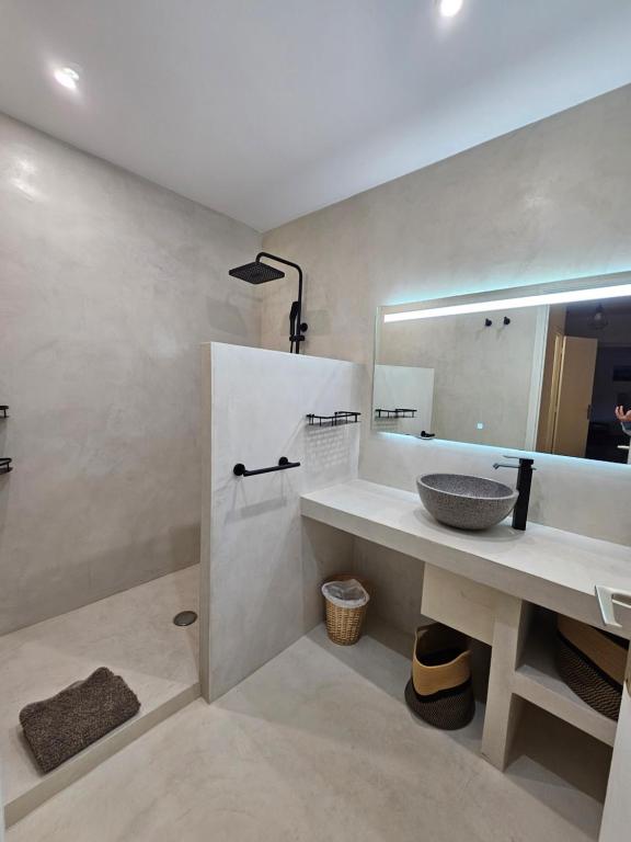 Kúpeľňa v ubytovaní Appartement rénové indépendant avec garage au centre du village