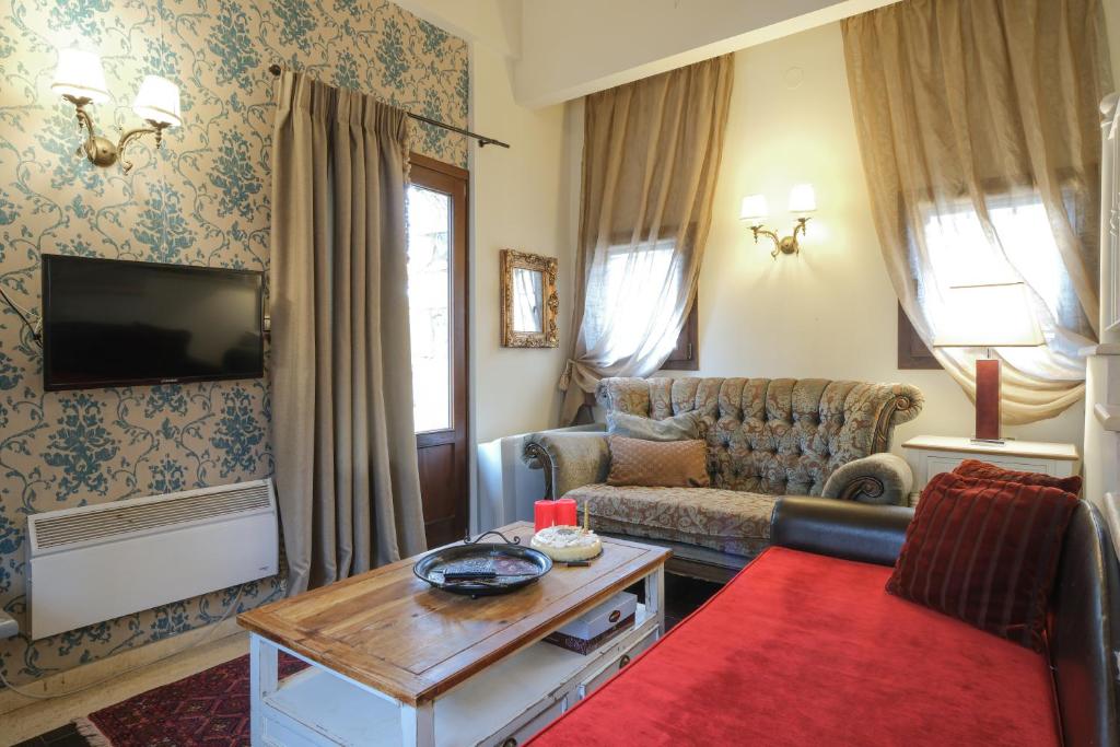 TV a/nebo společenská místnost v ubytování Pindos Resort
