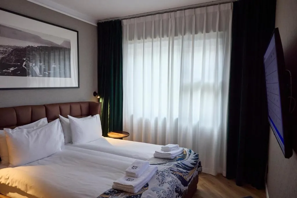 Hotel lobby and reception area