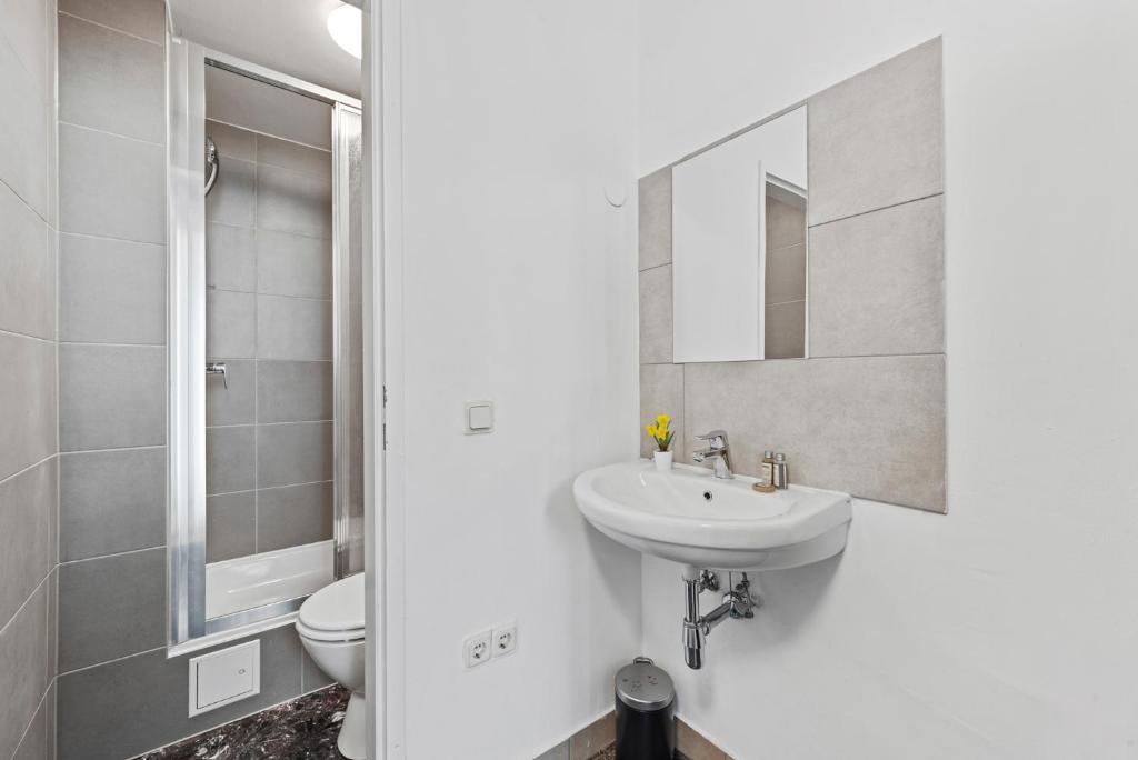 Koupelna v ubytování K22 Smart Rooms