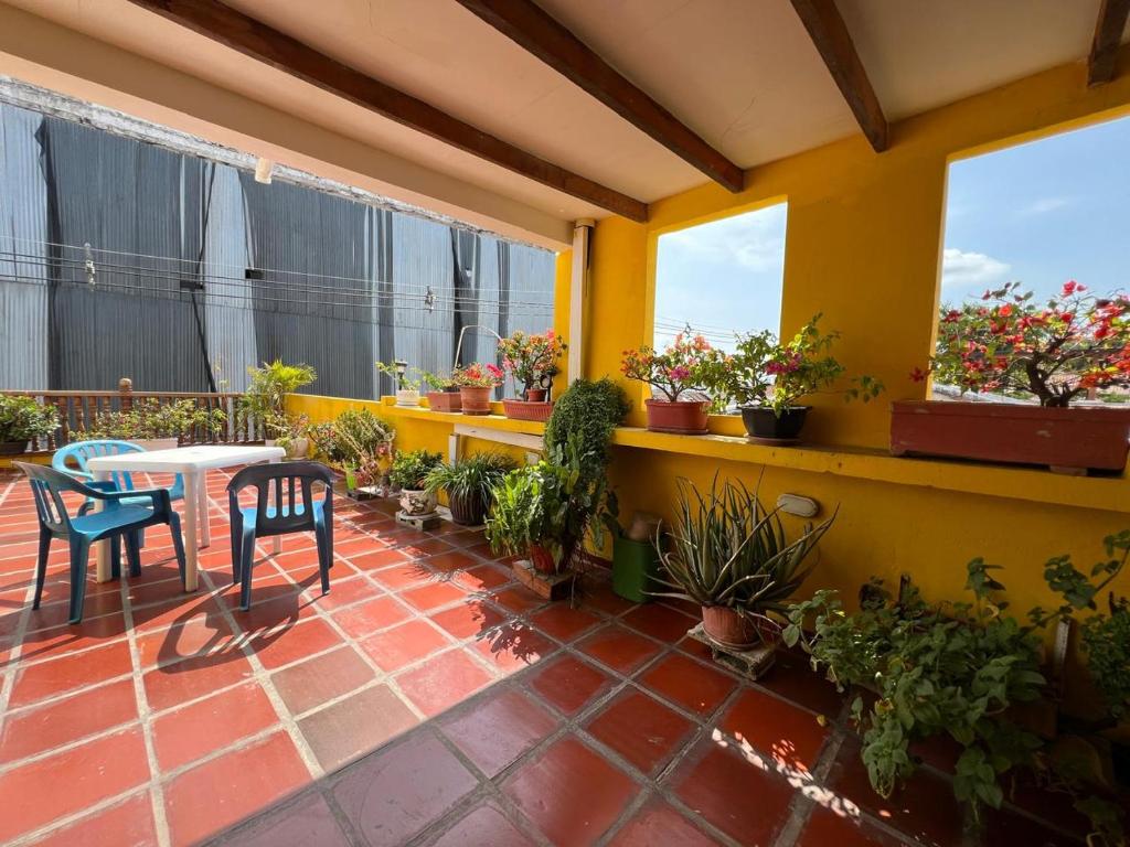 Balkón nebo terasa v ubytování Hostal Casa de las Americas