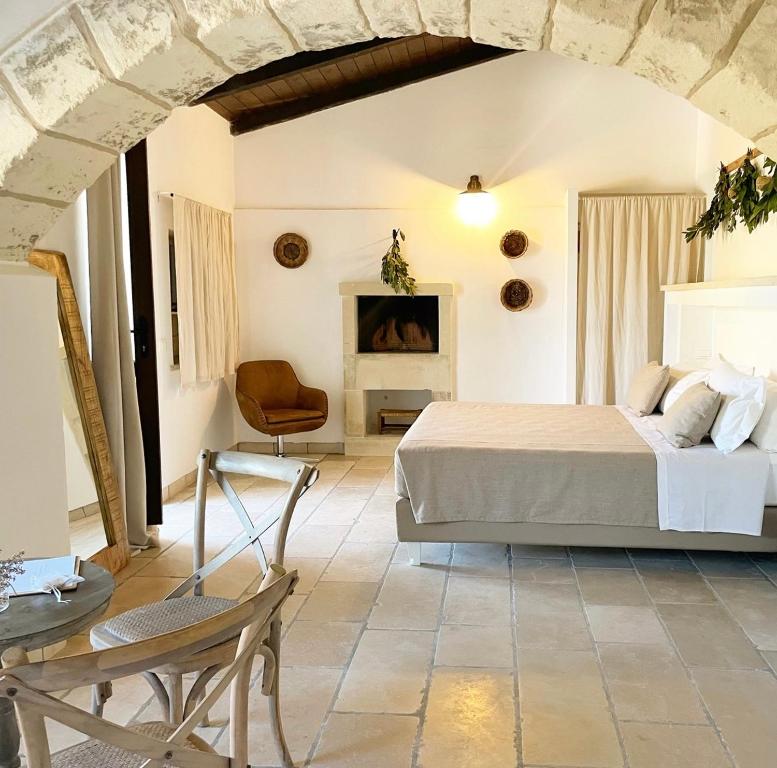 Posezení v ubytování Masseria Vittoria