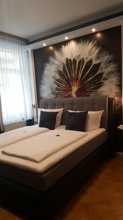 Postel nebo postele na pokoji v ubytování Hotel Werratal