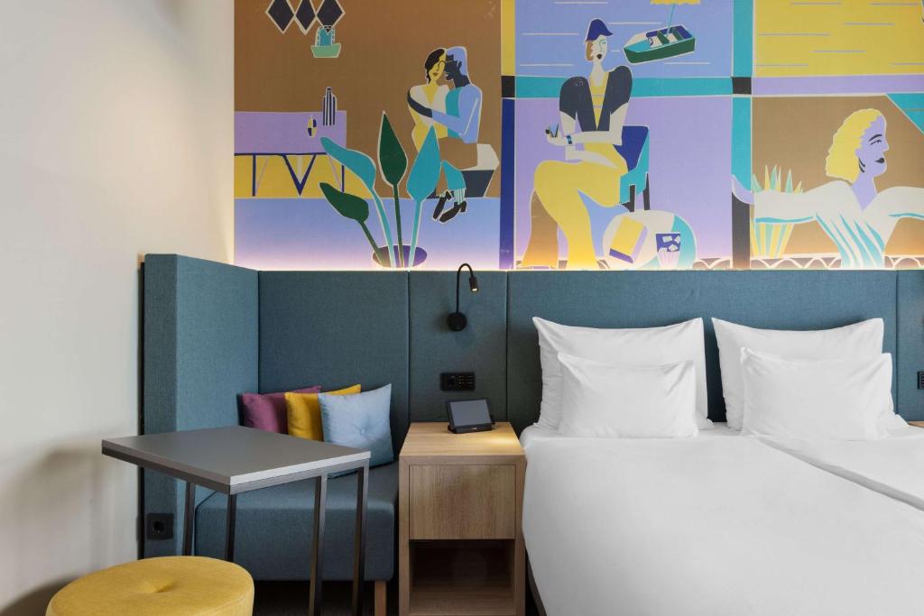 Rúm í herbergi á Spark by Hilton Vienna Donaustadt