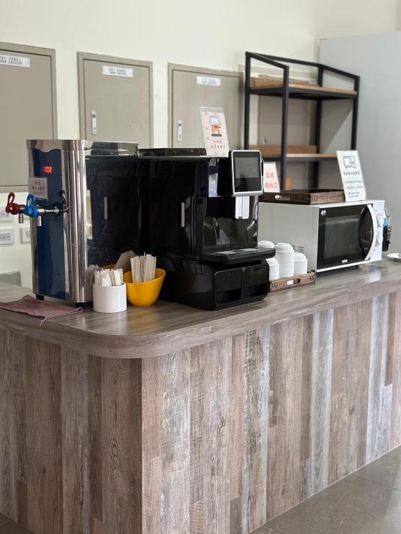 Kuchyň nebo kuchyňský kout v ubytování 沐舍-蜜滋賀溫泉飯店
