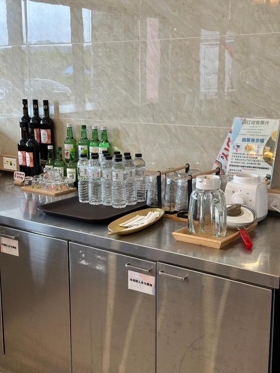 Kuchyň nebo kuchyňský kout v ubytování 沐舍-蜜滋賀溫泉飯店