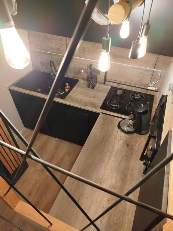 Kuchyň nebo kuchyňský kout v ubytování beau bateau spacieux