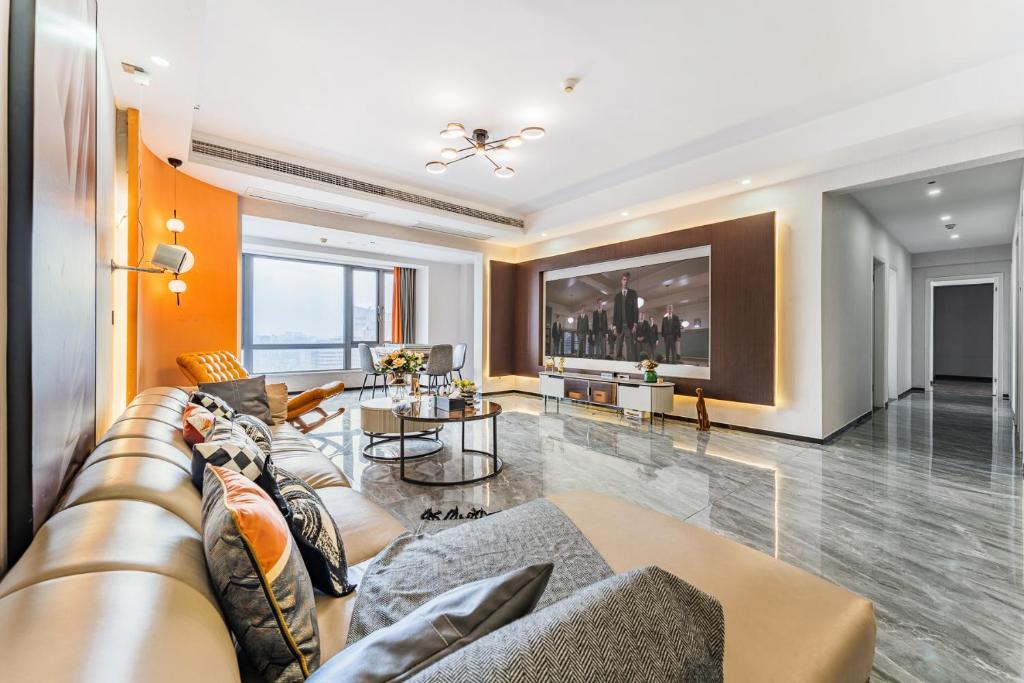 Khu vực ghế ngồi tại Chengdu Yunxi Luxury High-end Suite Apartment Hotel
