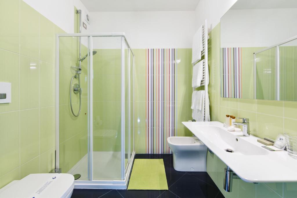 Koupelna v ubytování Hotel Londra