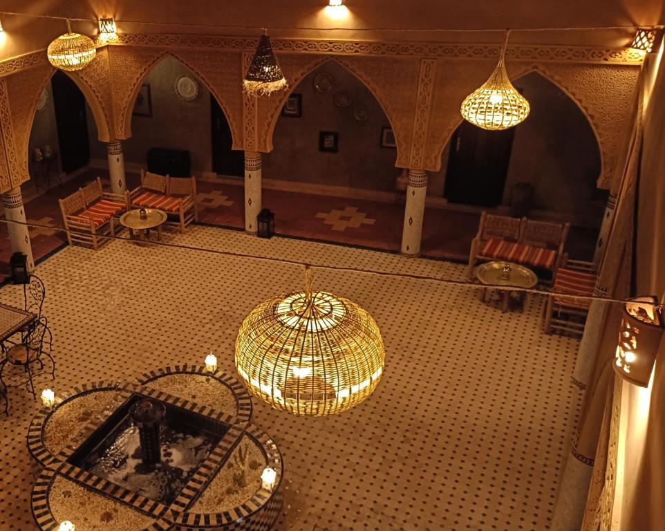 Posezení v ubytování Riad Dar Poublanc