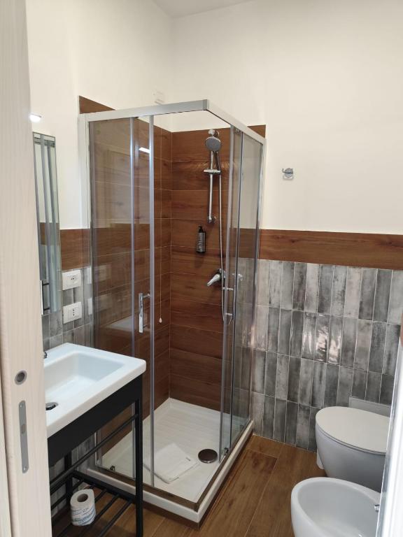 Koupelna v ubytování Hotel OC2