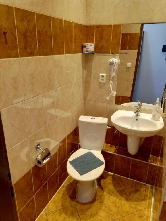 Koupelna v ubytování Beta Pension