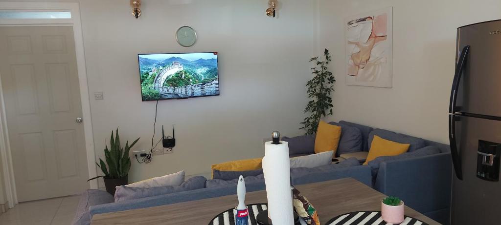TV a/nebo společenská místnost v ubytování Pristine Stay Dominica