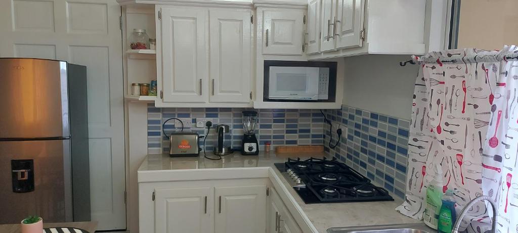 Kuchyň nebo kuchyňský kout v ubytování Pristine Stay Dominica