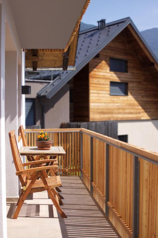 Balkón nebo terasa v ubytování Apartments Katja