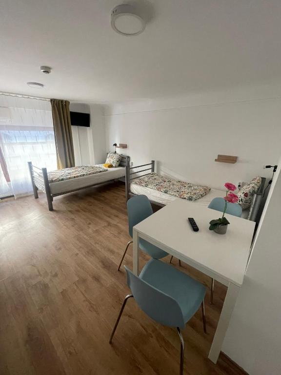 A television and/or entertainment centre at Center Hostel and Guest House