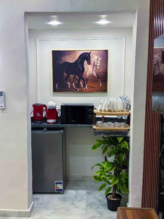 Kuchyň nebo kuchyňský kout v ubytování La Casa Del Rey II Downtown Cairo
