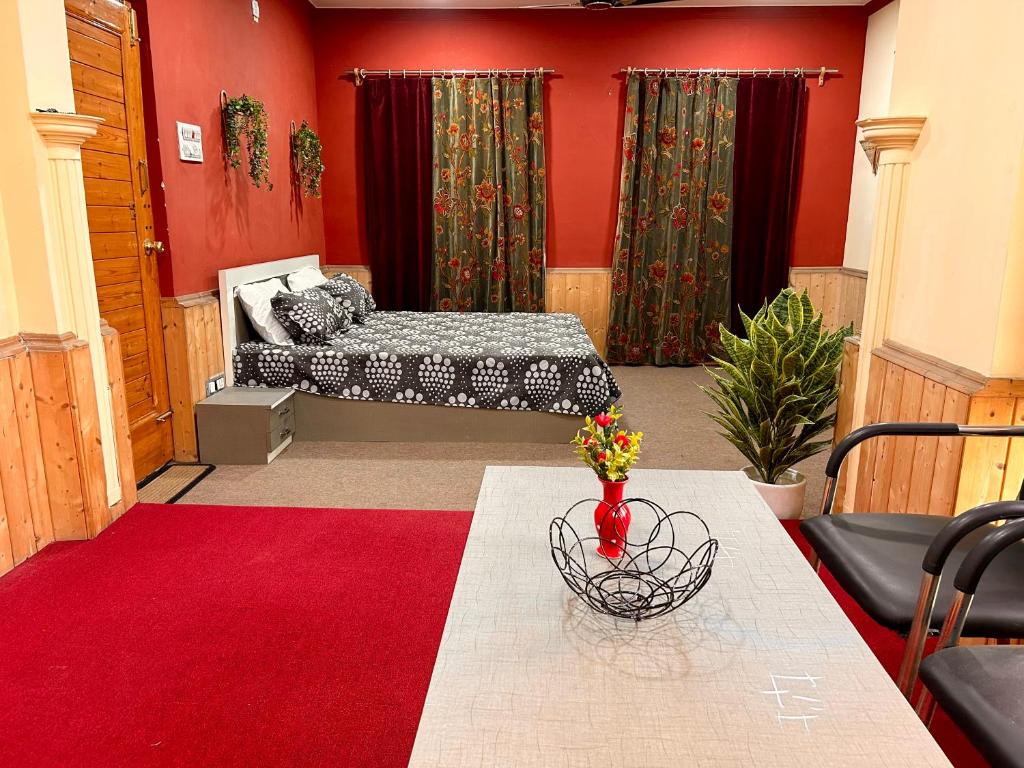 Posezení v ubytování Kashmiri kothi - Srinagar stay