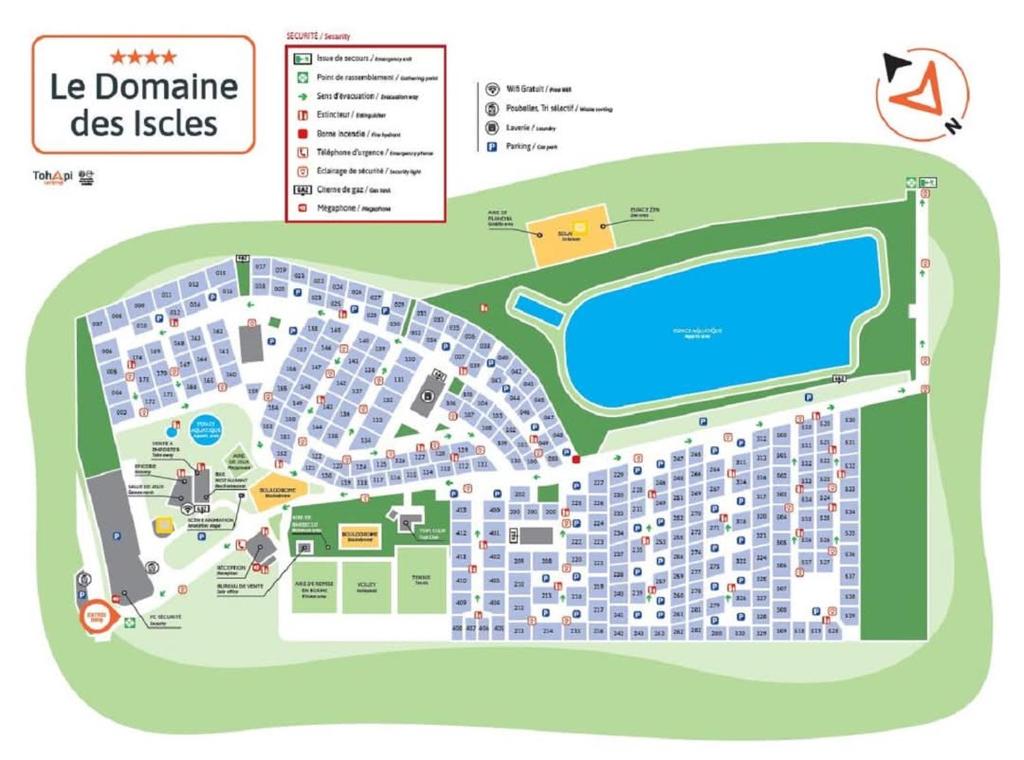 une carte du domaine des châteaux dans l'établissement mobil home 150 chez Valérie, à La Roque-dʼAnthéron