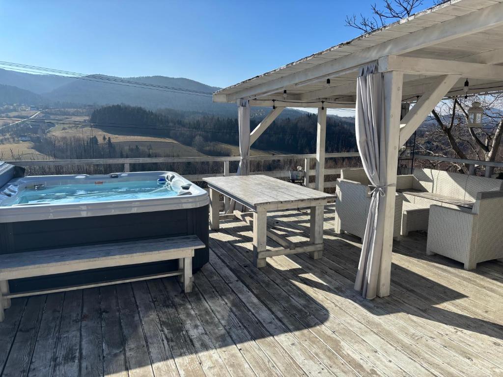 Pogled na planine ili pogled na planine iz vikendica