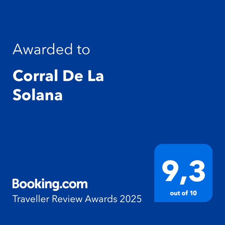 Corral De La Solana tanúsítványa, márkajelzése vagy díja