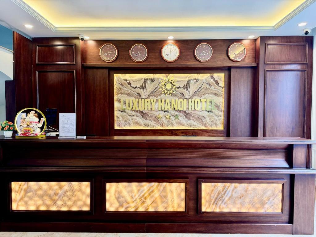Vstupní hala nebo recepce v ubytování Luxury Hanoi Hotel