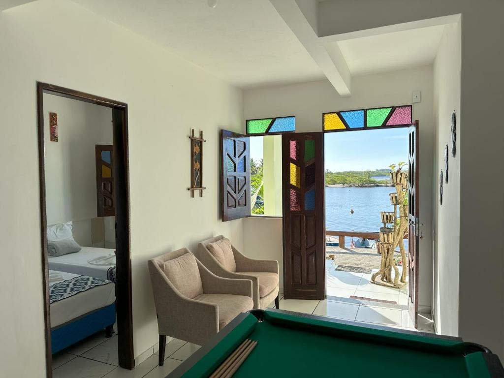 Postel nebo postele na pokoji v ubytování Mar à Vista Ilha de Boipeba