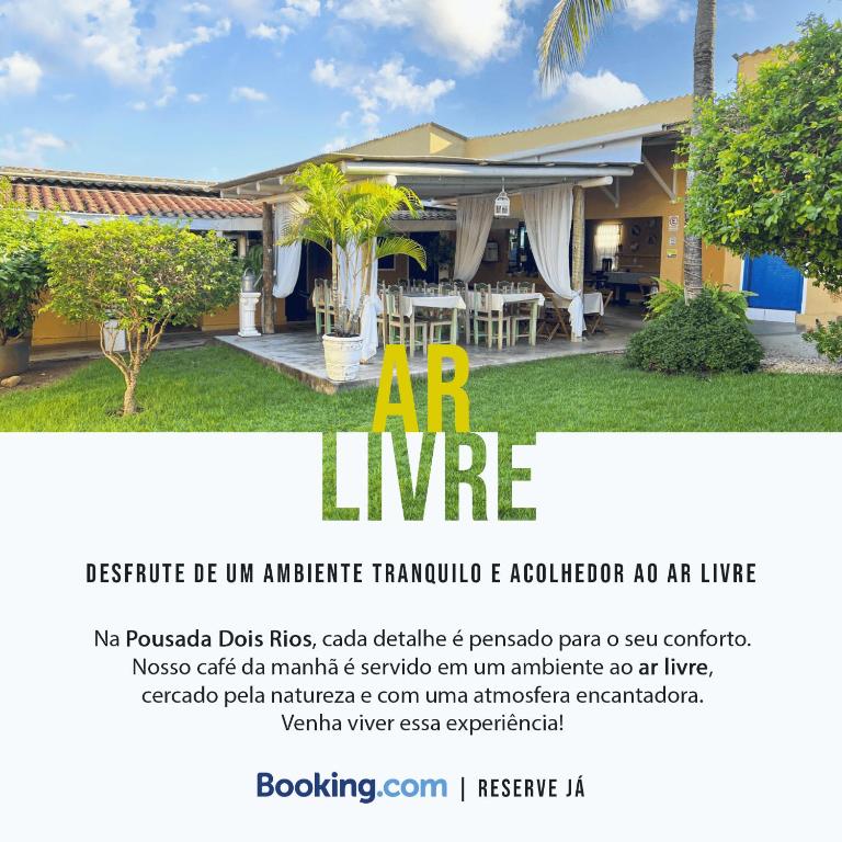un anuncio de una casa asequible en un complejo en Pousada Dois Rios, en Barra do Garças